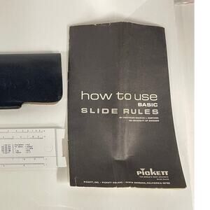Vintage Pickett Slide Rules with Black Case & Instructions
